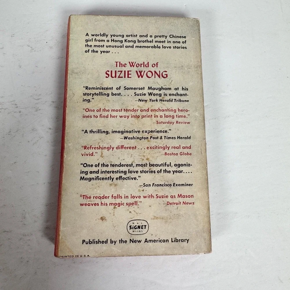 The World of Susie Wong Richard Mason 1958 Signet First‎ Printing Vintage